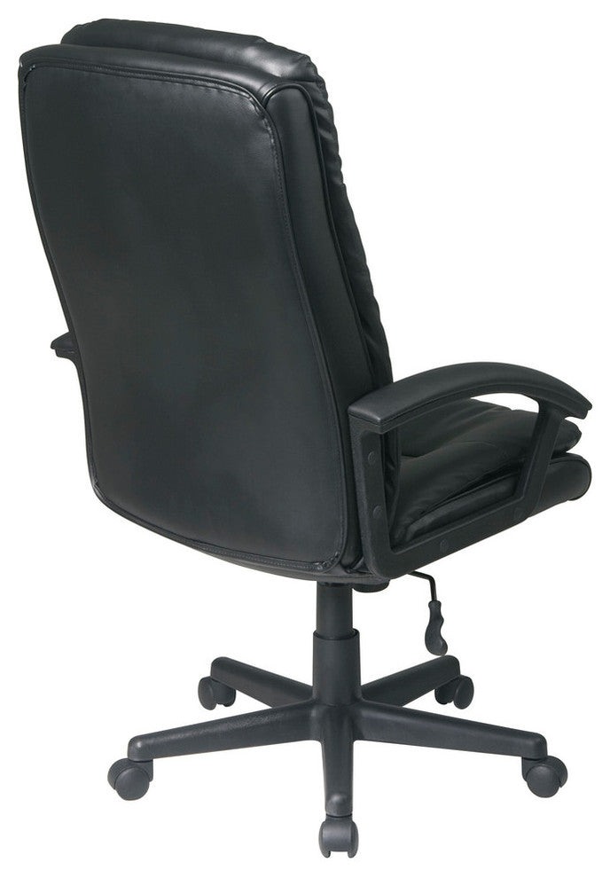 Deluxe High Back Executive Black Bonded Leather Chair