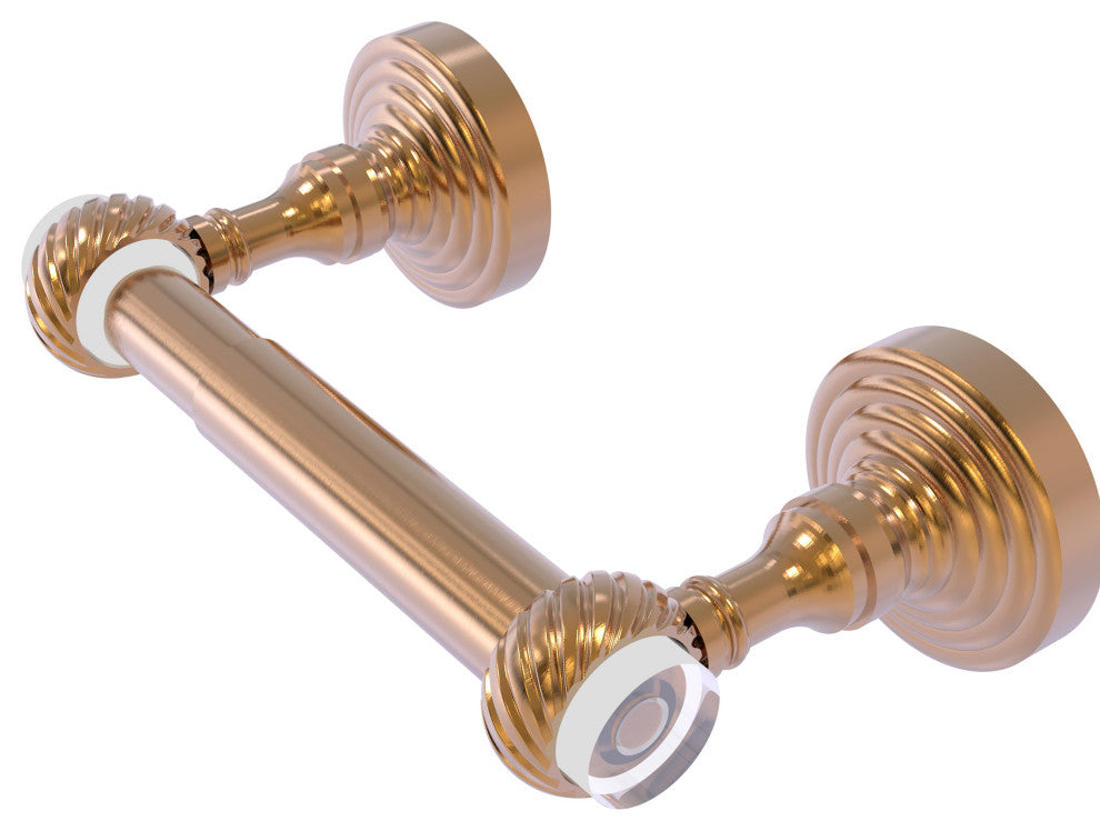 Pacific Grove 2-Post Toilet Paper Holder with Twisted Accents, Brushed Bronze