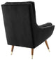 Suggest Button Tufted Upholstered Velvet Lounge Chair