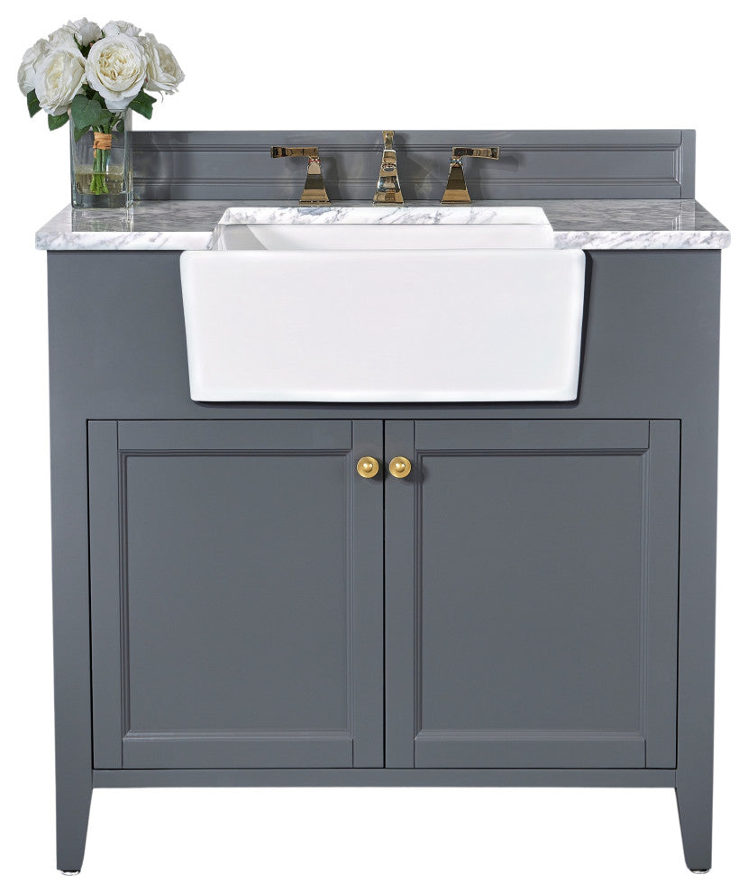 Adeline Vanity Set, Sapphire Gray, 36", Single Sink