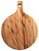 Natural Laurel Wood Anti Bacterial Round Pizza Paddle Board