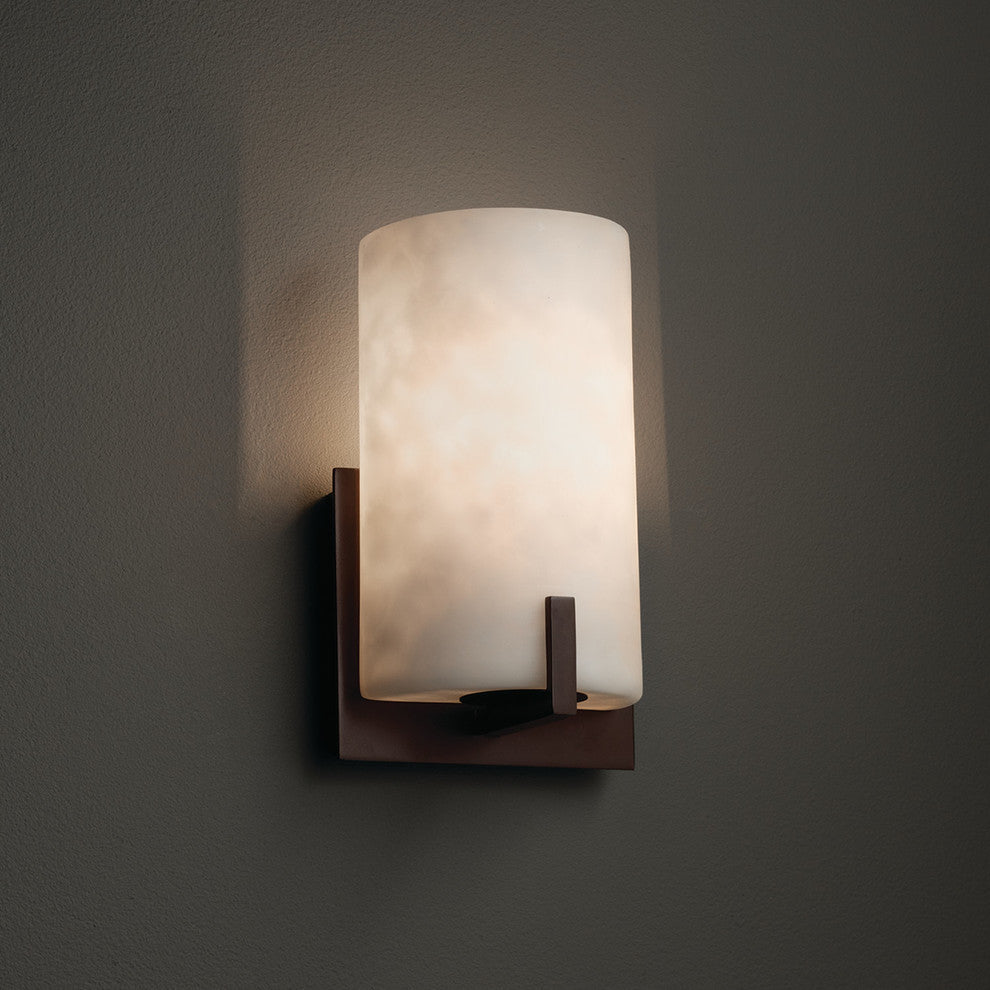 Clouds Century 1-Light Wall Sconce, Dark Bronze, Clouds Shade