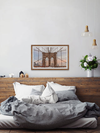 "The Iconic Brooklyn Bridge" Framed Painting Print, 12x8