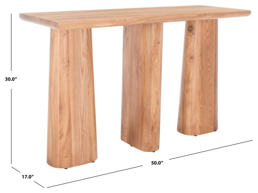Safavieh Couture Ryllae Elm Wood Console Table Natural