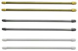 Set of 2 Adjustable Flat Sash Rod, Chrome, 12" to 16"