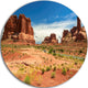 American Road In Arches National Park, Landscape Round Wall Art, 36"