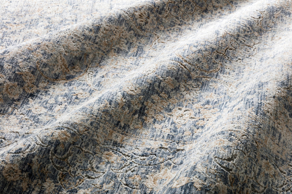 Blue/Gold Pandora Rug, 5'x8'