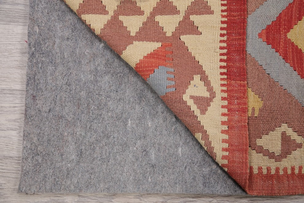 Kilim Turkish Flat-Woven Oriental Traditional Pure Wool Runner Rug, 8'3"X3'6"