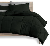 Bare Home 5-Piece Twin Bed-in-a-Bag, Black, Light Gray