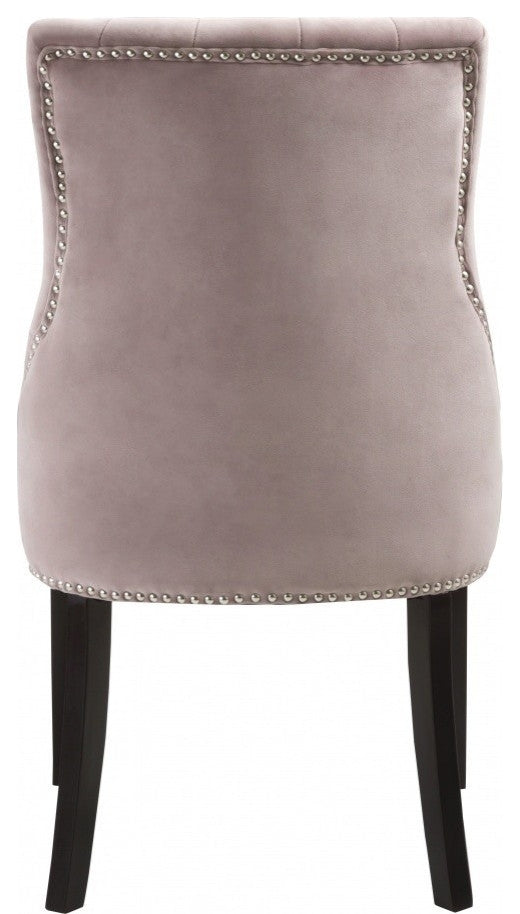 Oxford Velvet Upholstered Dining Chair (Set of 2), Pink