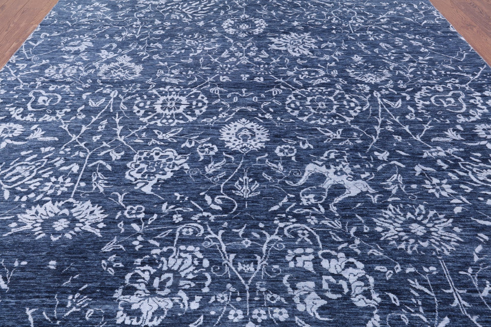 8' 2" X 10' 0" Persian Wool and Silk Hand-Knotted Rug Q6945