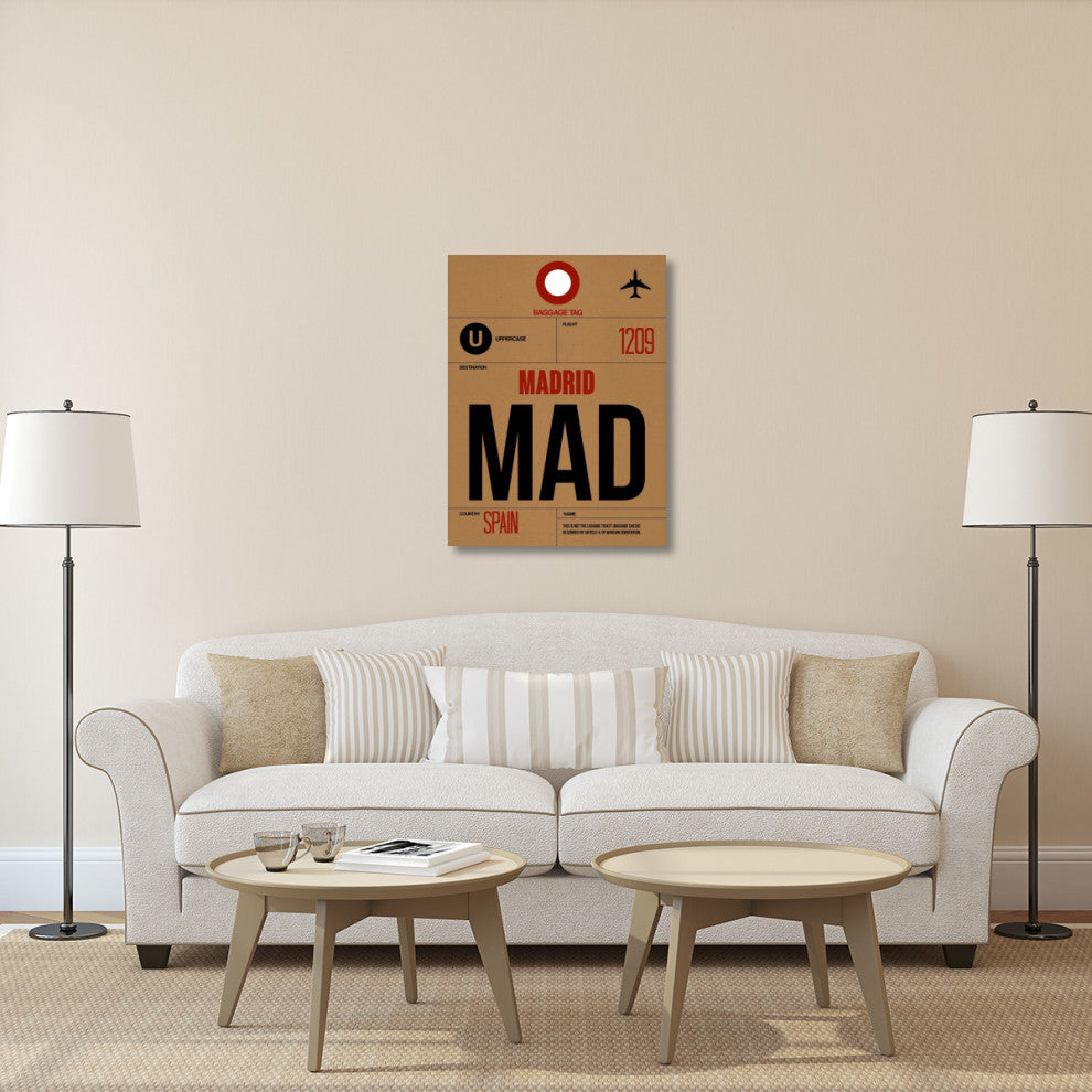 "MAD Madrid Luggage Tag 2" Fine Art Print