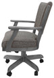 Classic Caster Swivel Dining Chair on Wheels, Solid Wood, Mojave Grey - Light Grey