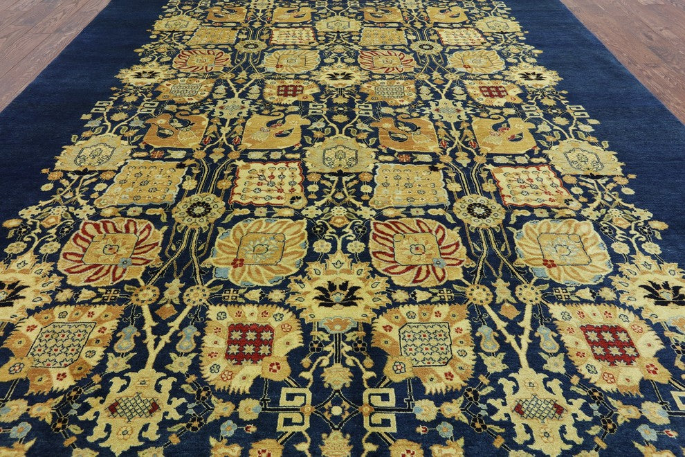 Peshawar Hand Knotted Oriental Rug 9'x12', MC478