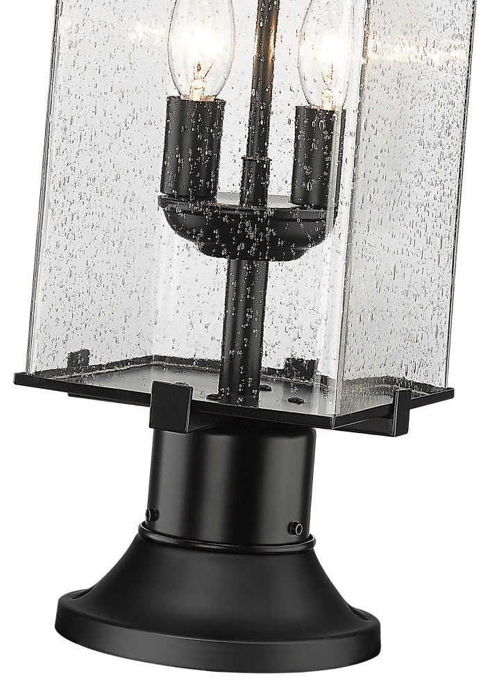 Zlite 592PHMR-553PM-BK 2-Light Outdoor Pier Mounted Fixture, Seedy