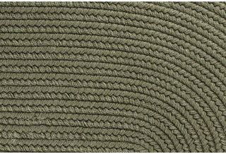 Solid Wool Rug, Moss Green, 4' Round