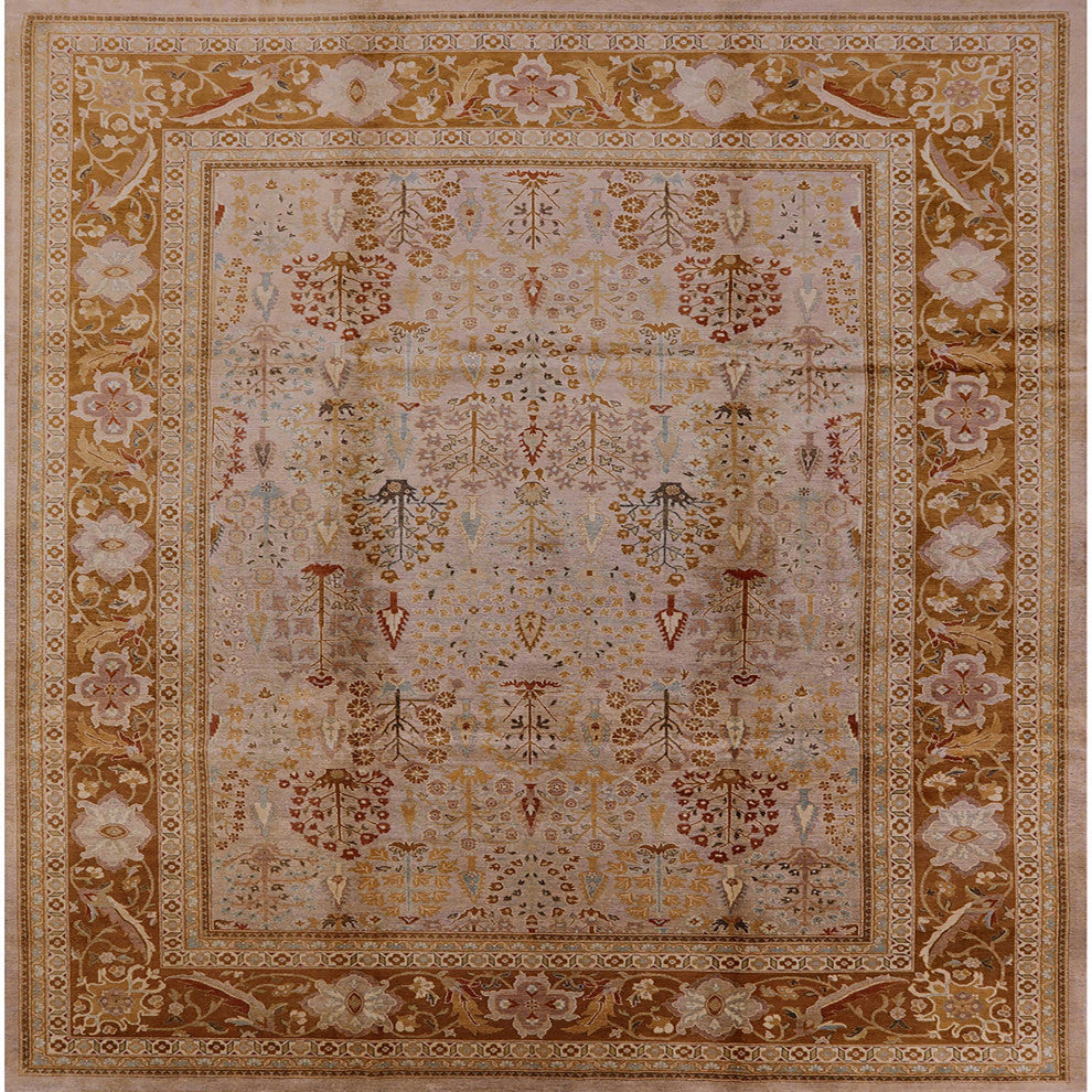 Ahgly Company Indoor Square Mid-Century Modern Area Rugs, 4' Square