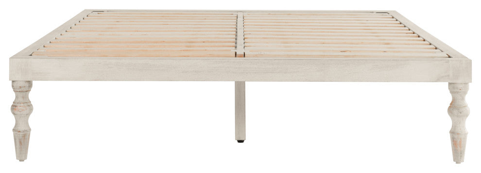 Rhonda Platform Bed, Whitewash, King