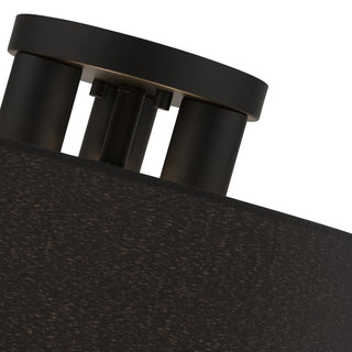 Bainbridge 3-Light Black Large Semi-Flush
