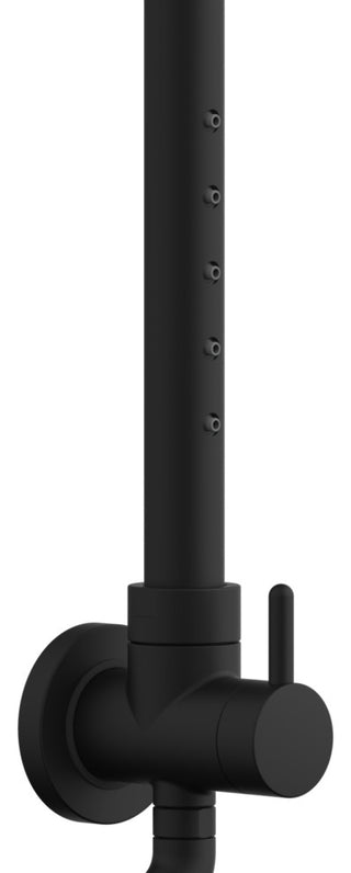 Atlantis 10-in Rain Showerhead Shower with 5-Body Jets and Handshower, Matte Black, 1.8gpm