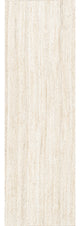 Nuloom Rigo Hand Woven Farmhouse Jute Area Rug, Off White 2'6"x10'