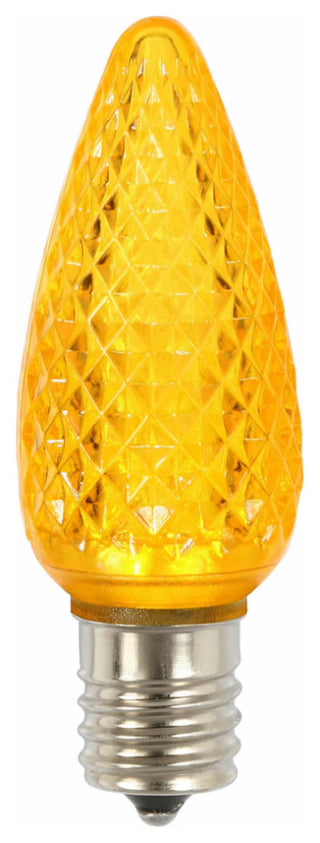 C9 Faceted Led Yellow Bulb .45W 25/Bpx
