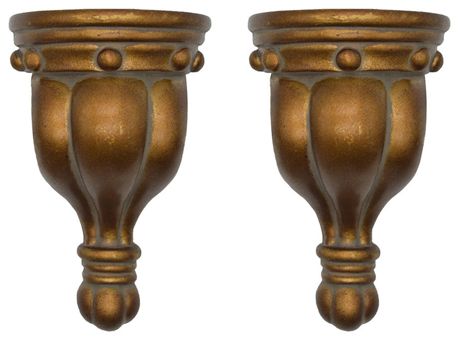 Urbanest, Set of 2, Rigaud Drapery Sconce, 1 3/4" Diameter, English Gold