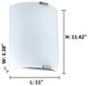 1x8.2W LED Wall Light With Silver Finish and White Glass