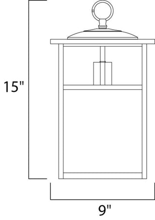 Maxim 4058 Coldwater 1 Light 9"W Outdoor Mini Pendant - Black