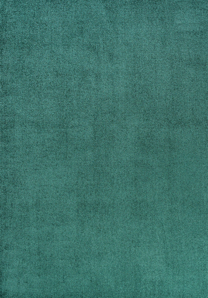 Haze Solid Low-Pile Runner Rug, Emerald, 3 X 5