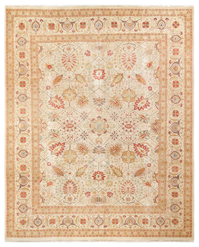 Samara, One-of-a-Kind Hand-Knotted Area Rug Ivory, 8'2"x10'1"