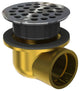 OSB Side Discharge Shower Drain Converting Bath Tub To Walk In Shower, Stainless Steel Cover, Cast Brass