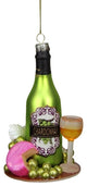 5" Tuscan Winery Green "Chardonnay" Wine Christmas Ornament