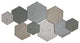 Contemporary Textured Hexagonal Metal Wall Decor