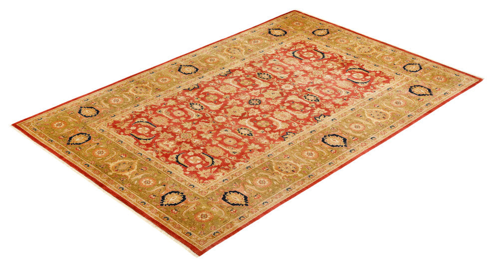 Mogul, One-of-a-Kind Hand-Knotted Area Rug Orange, 6'1"x9'3"