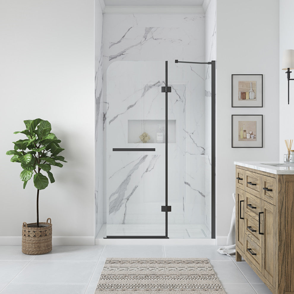 Ove Decors Annie 45" Tempered Shower Panels, Satin Nickel