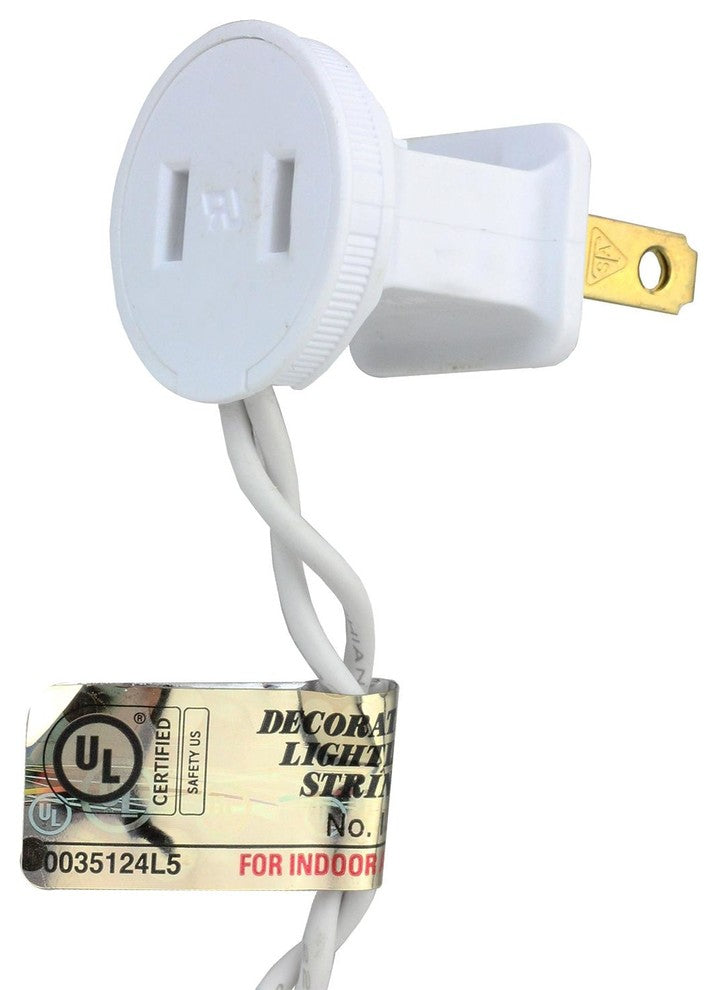 Blue LED Wide Angle Christmas Lights - White Wire