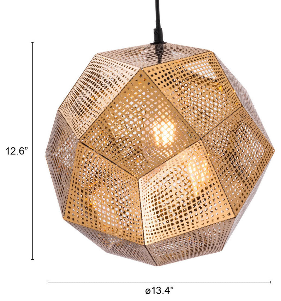Bald Ceiling Lamp Gold