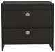 Lily Nightstand with 2 Drawers, Black