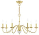 Traditional Chandelier, Polished Brass