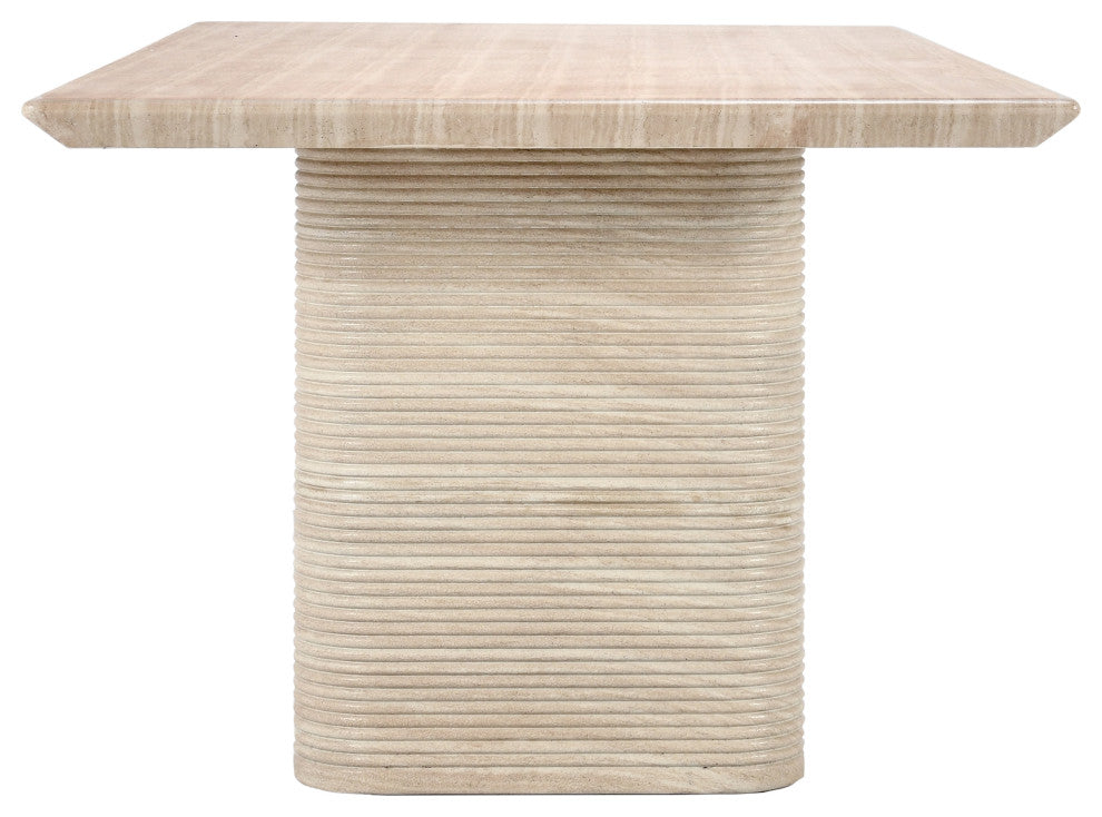Aiden 87" Outdoor Dining Table, Beige