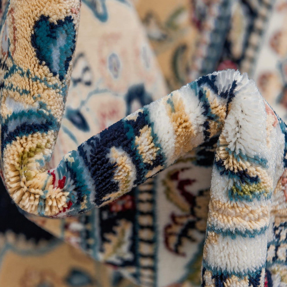 Rug Unique Loom Narenj Navy Blue Round 10' 0 x 10' 0