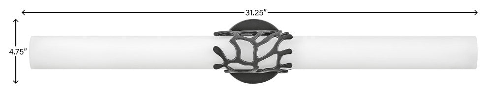 Hinkley Lyra Large Led Vanity, Black