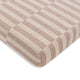Mini Crib Sheet, GOTS Certified Organic Muslin Cotton, Cocoa Stripe