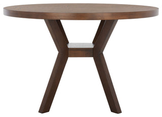 Safavieh Couture Luis Round Wood Dining Table, Medium Oak