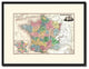 Medieval France Crusades Vintage Antique Map Wall Art, 16"x21"