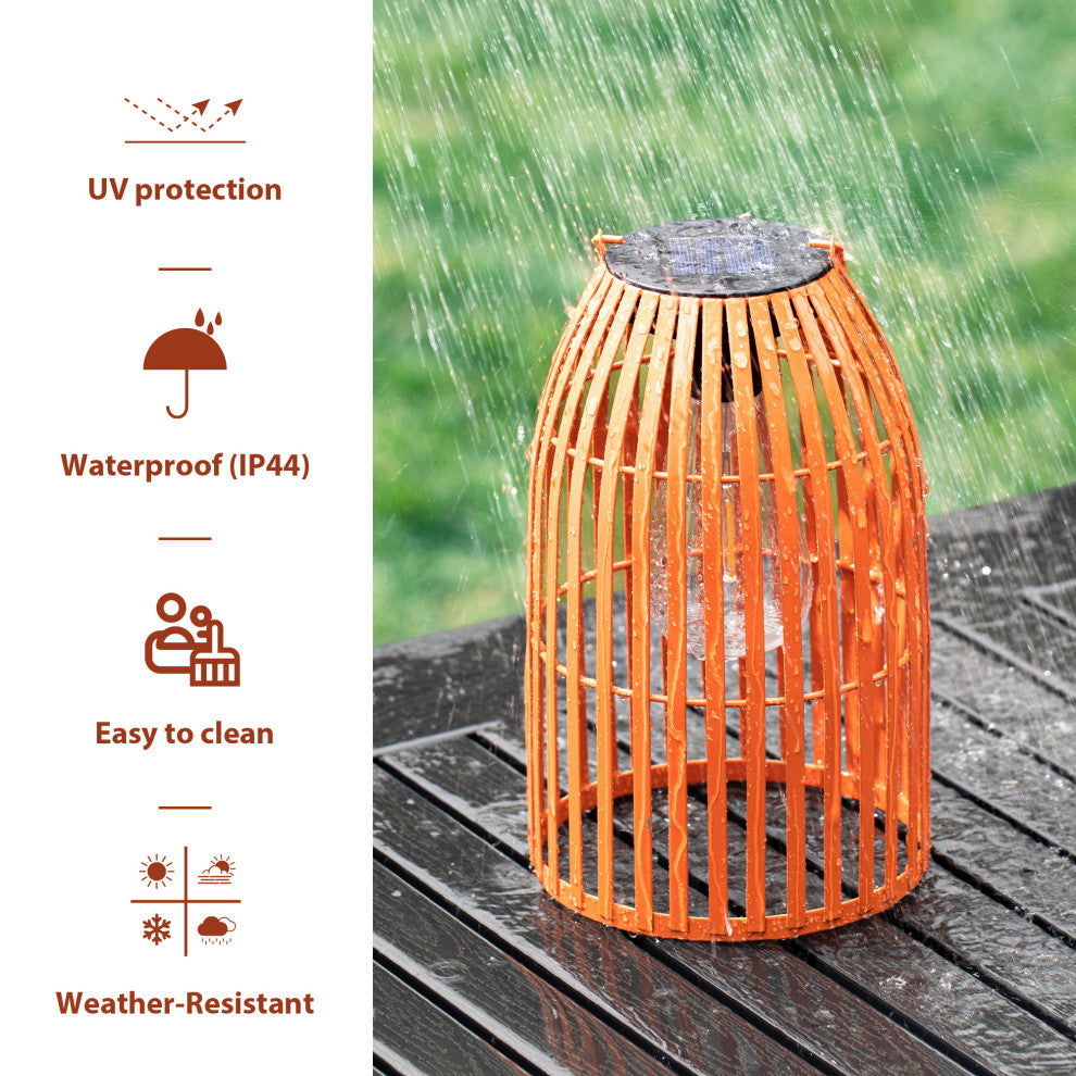 Metal Woven Solar Powered Hanging Lantern, 2-Piece Set