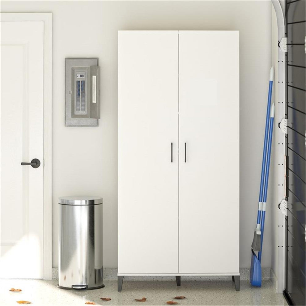 Systembuild Evolution Flex Tall Storage Cabinet in White