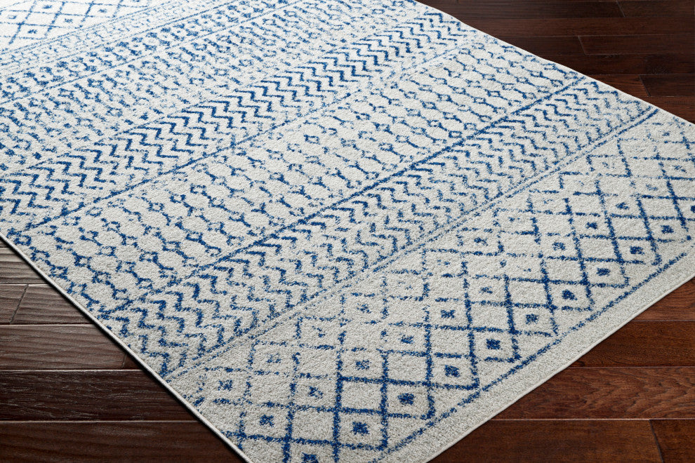 Surya Elaziz ELZ-2368 Machine Woven Area Rug, Cream, 6'7" x 9'
