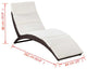 vidaXL Sun Lounger Brown, Cream White